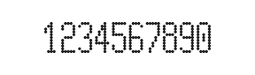 5×11数字点阵字体 ddN511AA0505