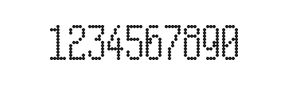 5×11数字点阵字体 ddN511AA0506