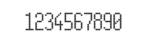 5×11数字点阵字体 ddN511AA0507