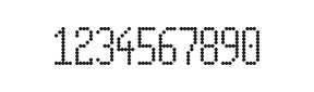 5×11数字点阵字体 ddN511AA0511