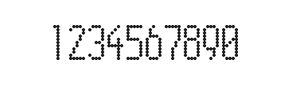 5×11数字点阵字体 ddN511AA0517