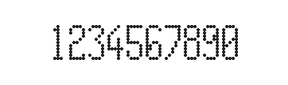 5×11数字点阵字体 ddN511AA0518