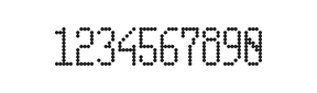 5×11数字点阵字体 ddN511AA0519