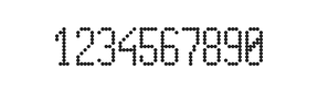 5×11数字点阵字体 ddN511AA0521