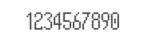 5×11数字点阵字体 ddN511AA0523