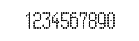 5×11数字点阵字体 ddN511AA0527