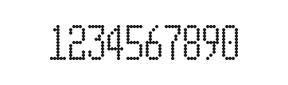 5×11数字点阵字体 ddN511AA0528