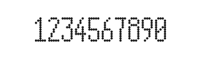 5×11数字点阵字体 ddN511AA0534