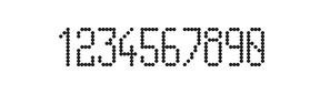 5×11数字点阵字体 ddN511AA0536