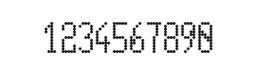 5×11数字点阵字体 ddN511AA0537