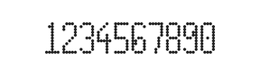 5×11数字点阵字体 ddN511AA0539