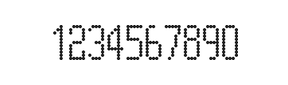 5×11数字点阵字体 ddN511AA0541