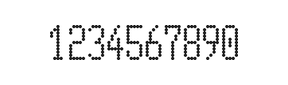 5×11数字点阵字体 ddN511AA0543