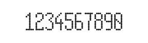 5×11数字点阵字体 ddN511AA0545