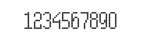5×11数字点阵字体 ddN511AA0553