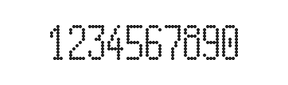 5×11数字点阵字体 ddN511AA0555