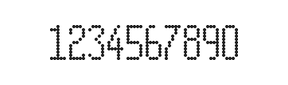 5×11数字点阵字体 ddN511AA0559