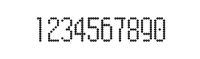 5×11数字点阵字体 ddN511AA0561