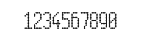 5×11数字点阵字体 ddN511AA0562