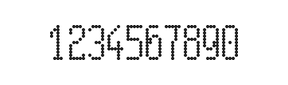5×11数字点阵字体 ddN511AA0566