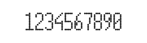 5×11数字点阵字体 ddN511AA0567