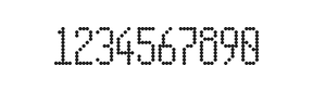 5×11数字点阵字体 ddN511AA0572