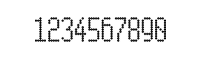 5×11数字点阵字体 ddN511AA0574