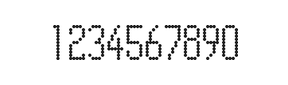 5×11数字点阵字体 ddN511AA0580
