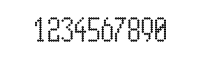 5×11数字点阵字体 ddN511AA0582
