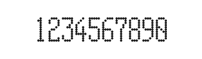 5×11数字点阵字体 ddN511AA0588