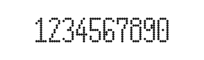 5×11数字点阵字体 ddN511AA0589