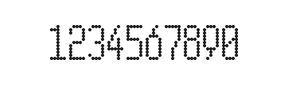 5×11数字点阵字体 ddN511AA0590