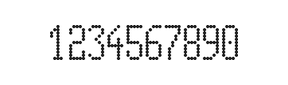 5×11数字点阵字体 ddN511AA0592