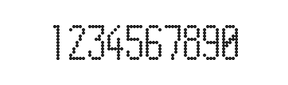 5×11数字点阵字体 ddN511AA0598