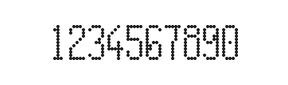 5×11数字点阵字体 ddN511AA0599