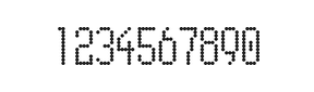 5×11数字点阵字体 ddN511AA0602