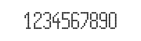 5×11数字点阵字体 ddN511AA0603