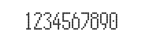 5×11数字点阵字体 ddN511AA0604