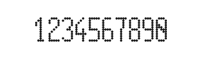 5×11数字点阵字体 ddN511AA0607