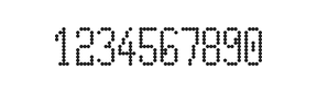 5×11数字点阵字体 ddN511AA0611