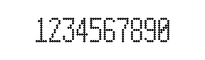 5×11数字点阵字体 ddN511AA0613