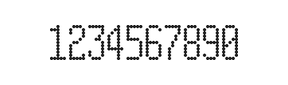 5×11数字点阵字体 ddN511AA0619