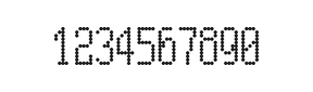 5×11数字点阵字体 ddN511AA0630