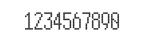 5×11数字点阵字体 ddN511AA0637