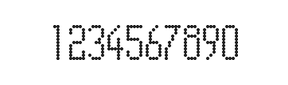 5×11数字点阵字体 ddN511AA0643