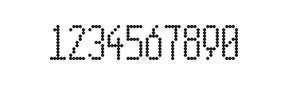 5×11数字点阵字体 ddN511AA0644