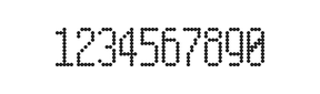 5×11数字点阵字体 ddN511AA0645