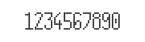 5×11数字点阵字体 ddN511AA0648
