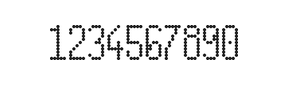 5×11数字点阵字体 ddN511AA0649