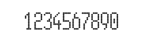 5×11数字点阵字体 ddN511AA0654